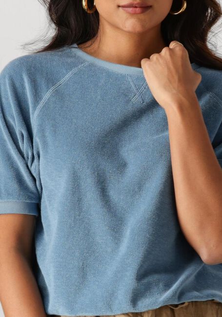Blauwe BY-BAR Top NEVA SLUB TOP - large
