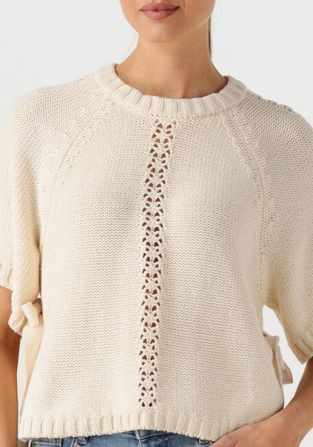 Ecru Y.A.S. Trui YASLAMINA SS KNIT TOP - large