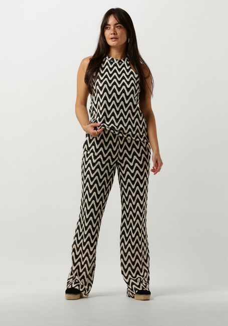 Zwarte SUMMUM Pantalon PANTS ZIG ZAG CROCHET - large