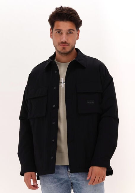 Zwarte CALVIN KLEIN Overshirt FLEECE LINED CARGO OVERSHIRT - large
