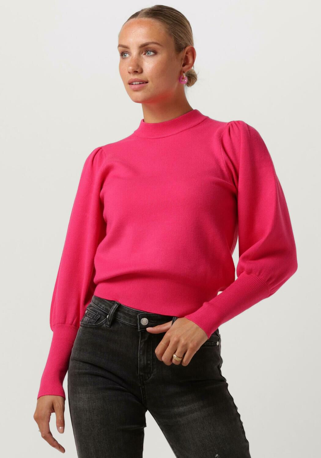 fuchsia janice trui trui gebreid pof mouw jay