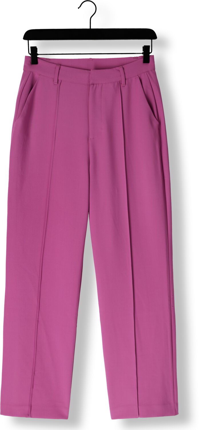 COLOURFUL REBEL Dames Broeken Rus Uni Pintruck Straight Pants Roze