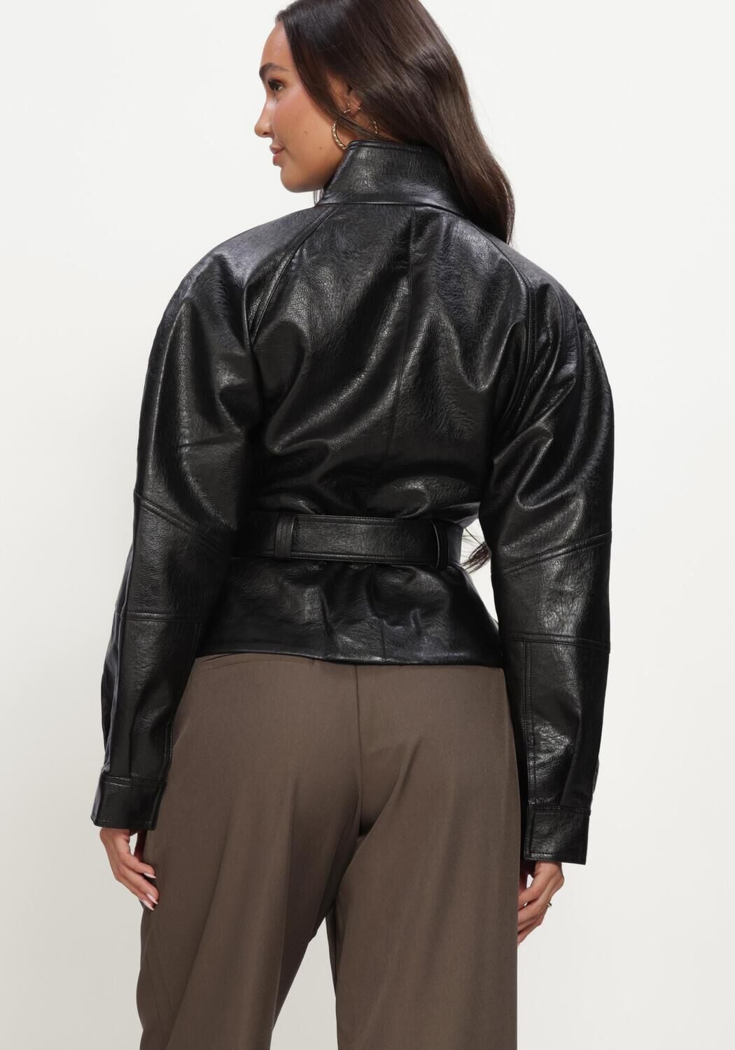 NEO NOIR Dames Jassen Jaclyn Faux Leather Jacket Zwart