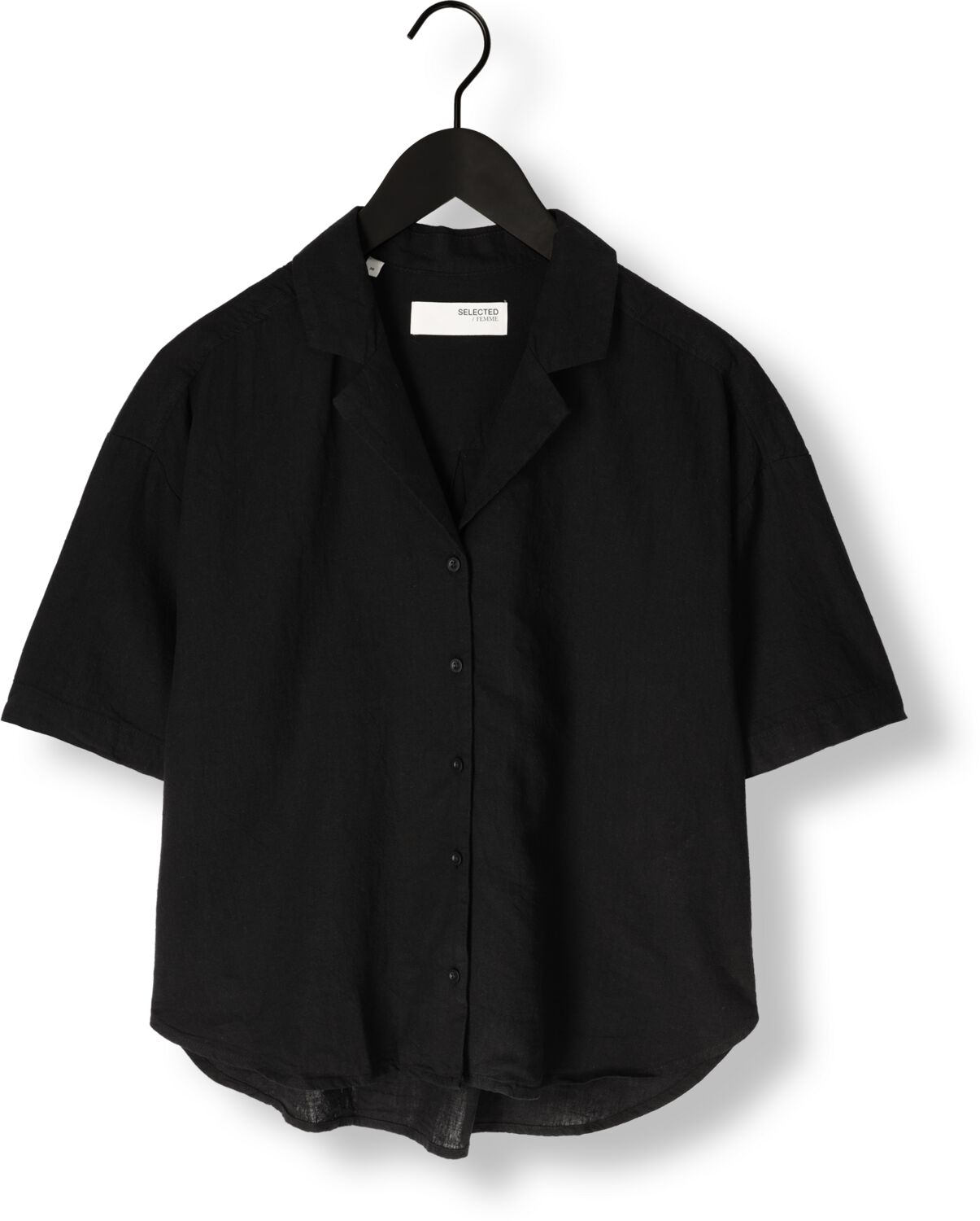 SELECTED FEMME Dames Blouses Slfluisa 2 4 Revers Shirt B Zwart