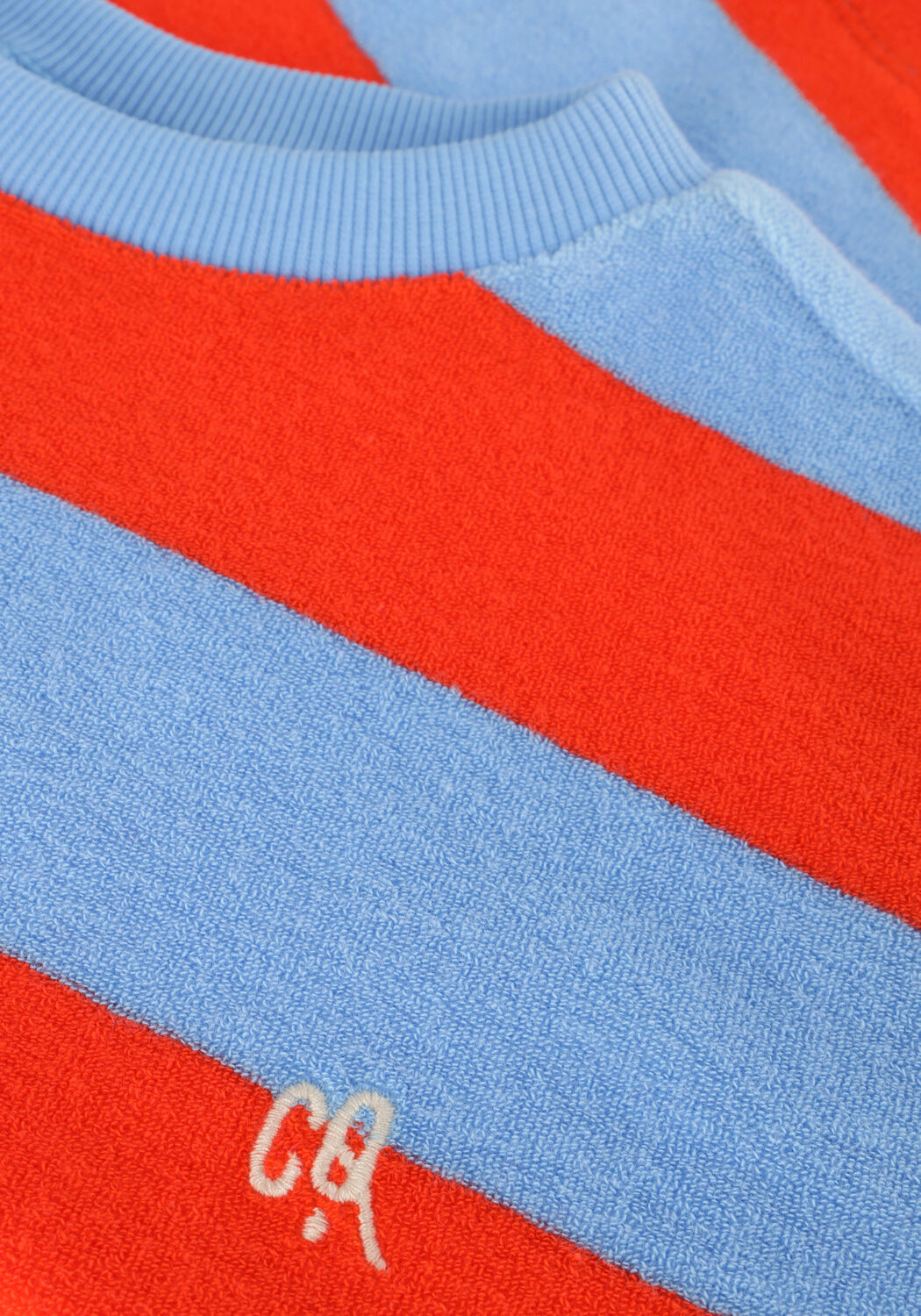Rode CARLIJNQ T-shirt STRIPED RED/BLUE - T-SHIRT OVERSIZED - large