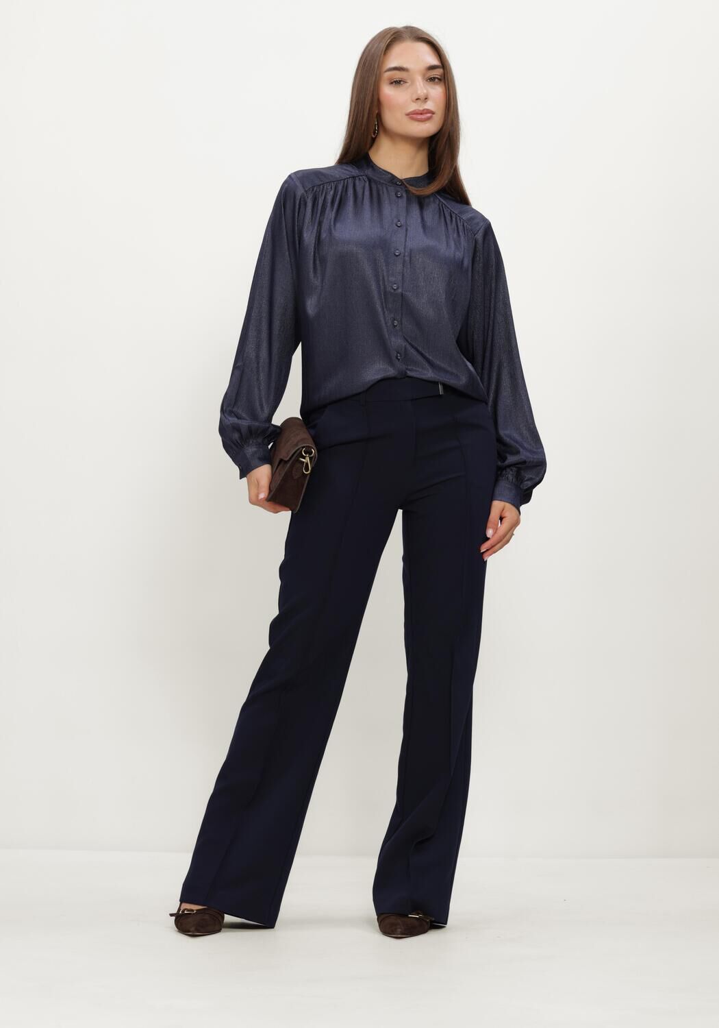 AAIKO Dames Blouses Liv Pes 516 Blauw