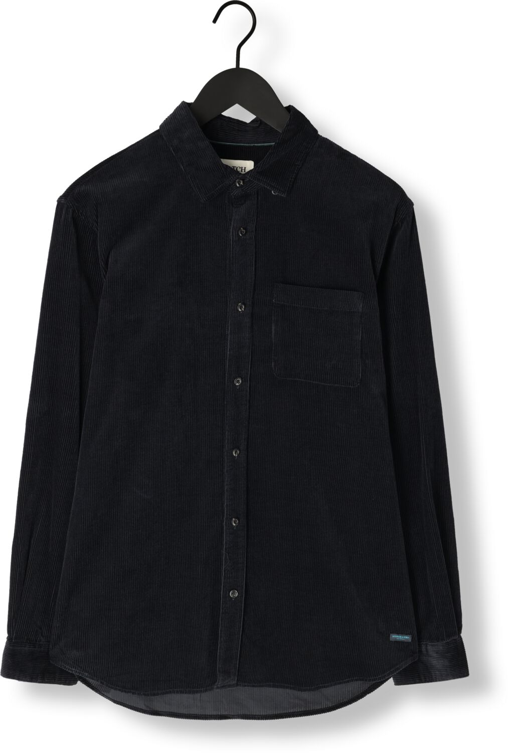 SCOTCH & SODA Heren Overshirts Solid Corduroy Shirt Zwart