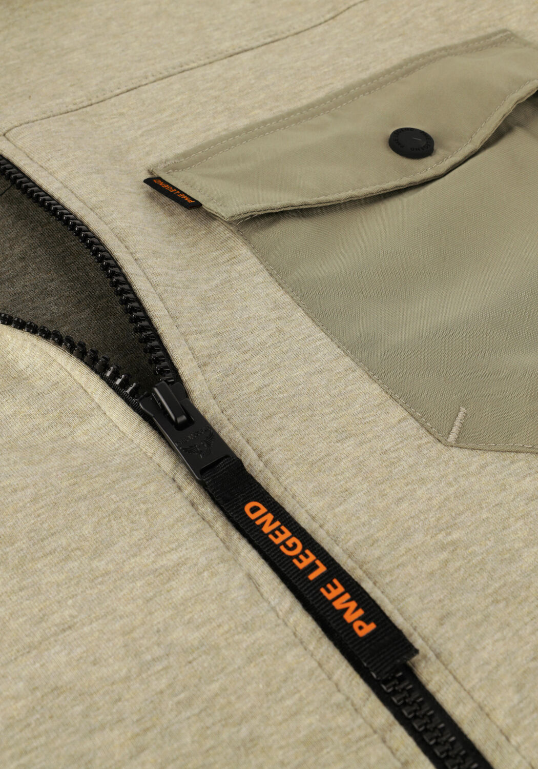 Olijf PME LEGEND Overshirt LONG SLEEVE SHIRT SPACER SWEAT OVERSHIRT - large