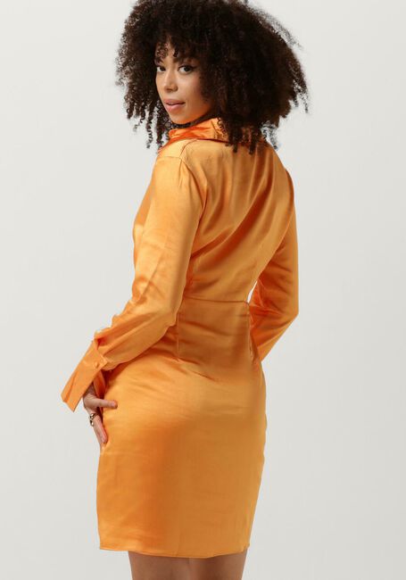 Oranje COLOURFUL REBEL Mini jurk METTE SATIN WRAP DRESS - large