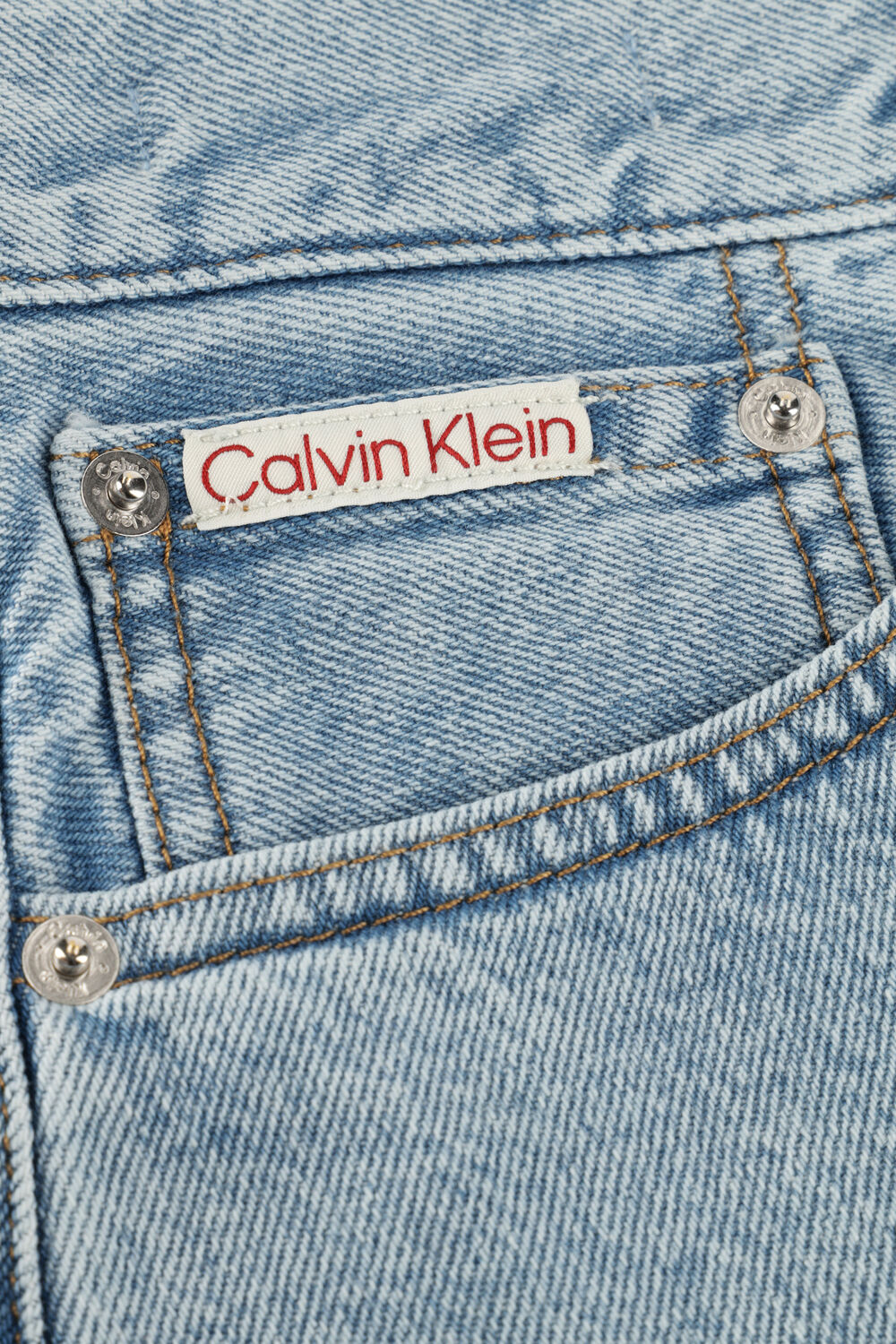 Lichtblauwe CALVIN KLEIN Shorts HI RISE A-LINE SHORT COASTAL LIG - large