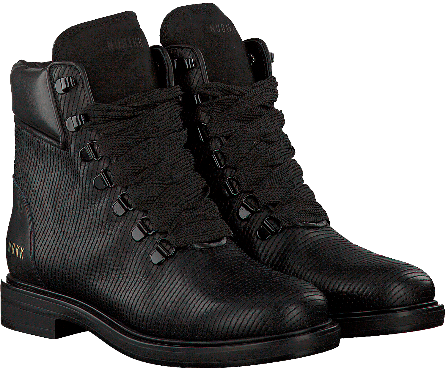 Zwarte NUBIKK Veterboots ZOE BOANN | Omoda Zwarte NUBIKK Veterboots ZOE BOANN | Omoda