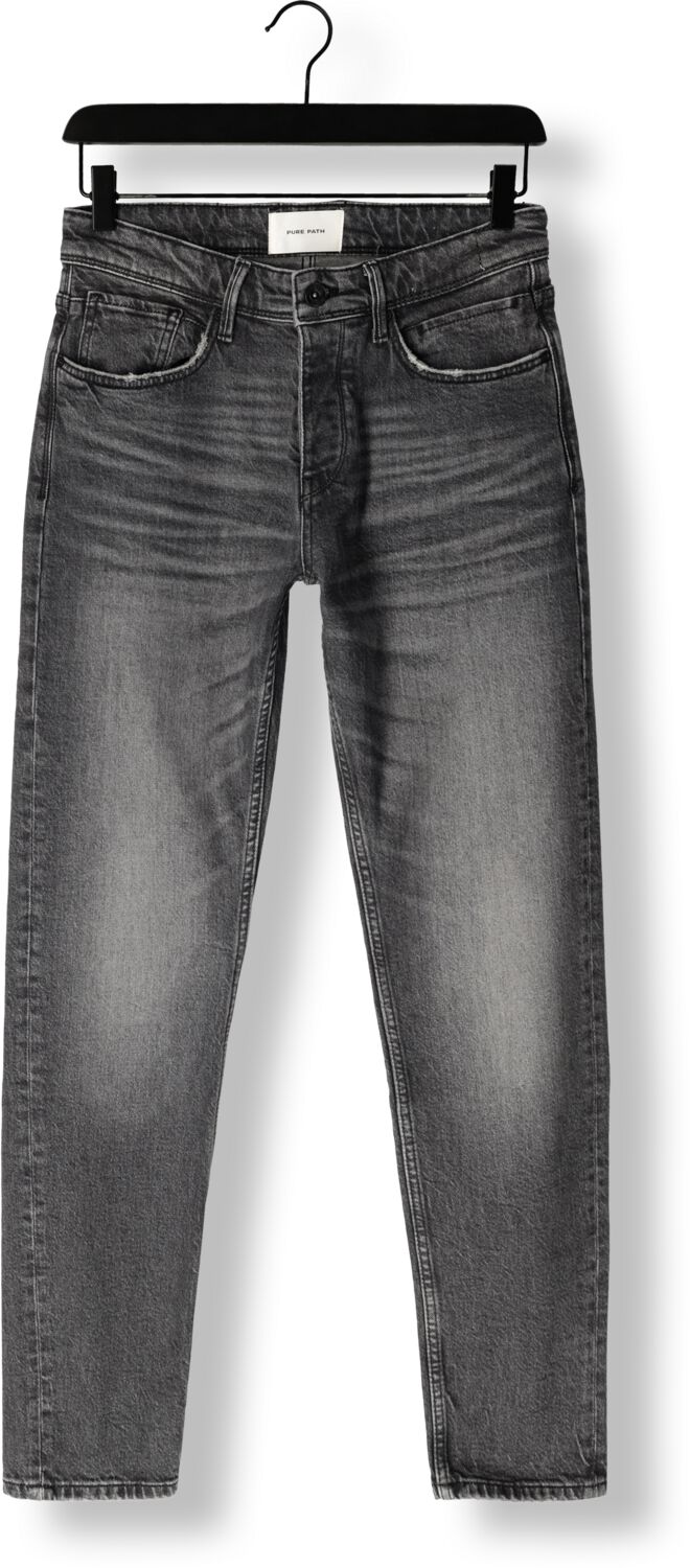 PURE PATH Heren Jeans The Ryan Donkergrijs