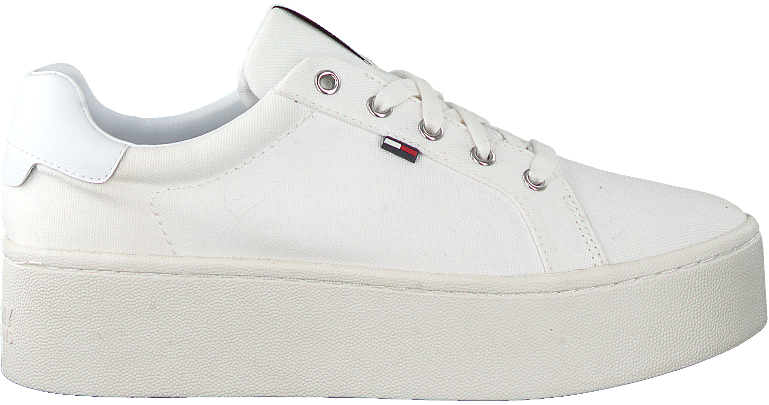 Witte TOMMY HILFIGER Lage sneakers TOMMY JEANS FLATFORM | Omoda