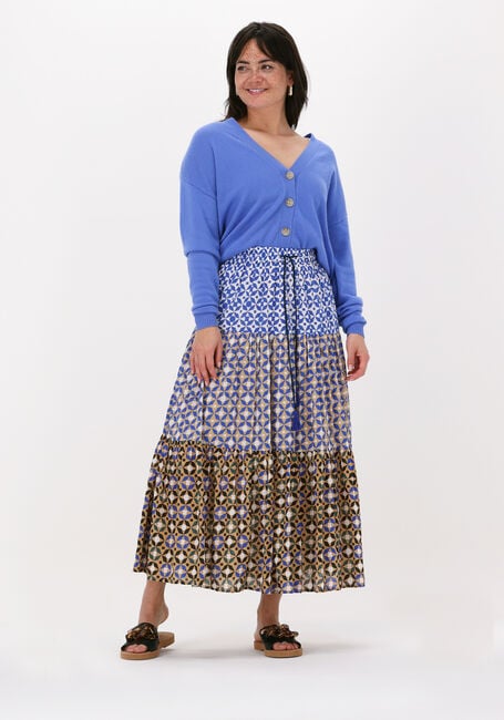 Blauwe LEON & HARPER Maxirok JUICY TC160 TILE - large