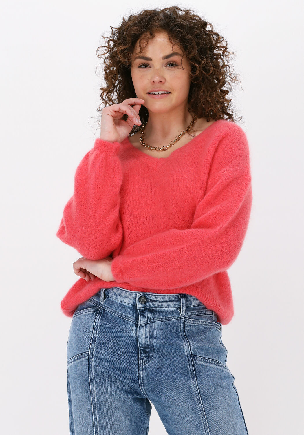 koraal american dreams trui silja v neck knit