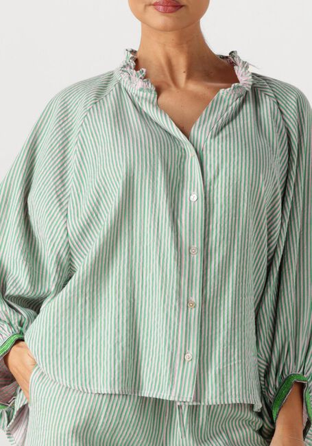 Multi POM AMSTERDAM Blouses BLOUSE SEERSUCKER GREEN PINK - large