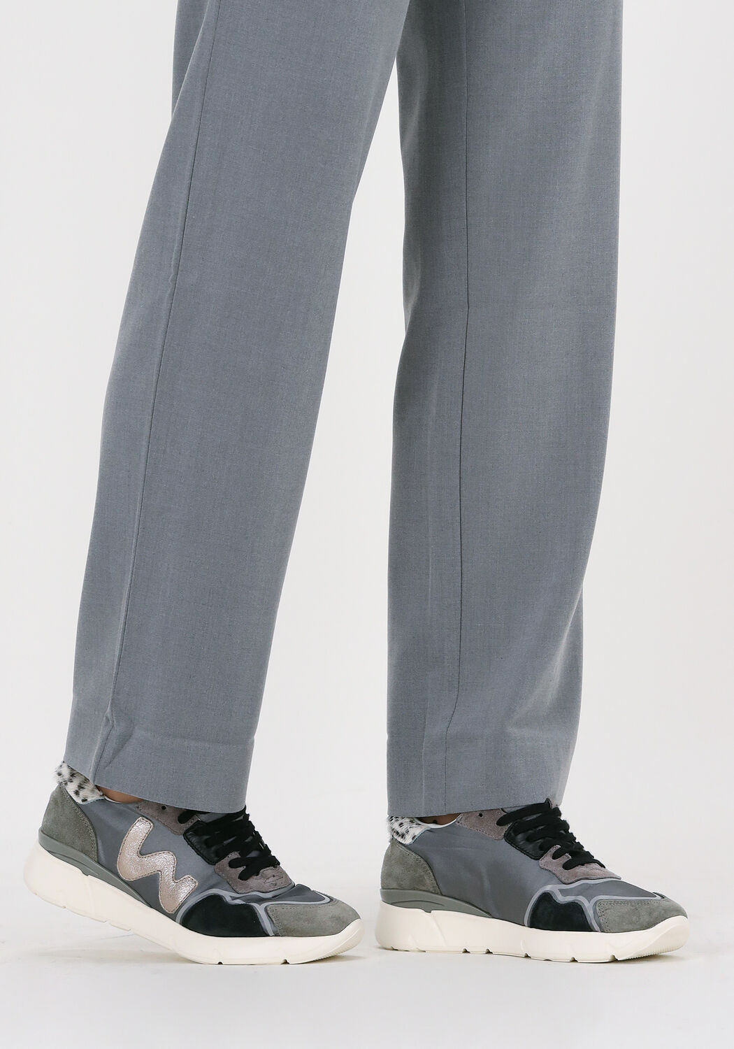 Grijze WOMSH Lage sneakers RUNNY DAMES - large