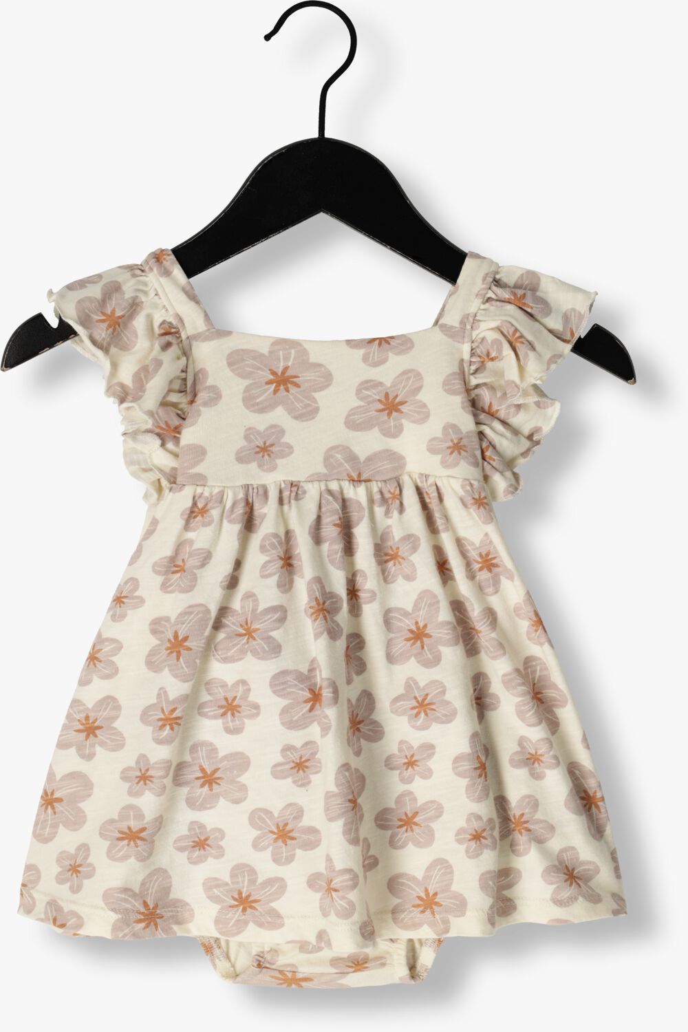 Beige RYLEE + CRU Mini jurk MARIPOSA DRESS HIBISCUS | Omoda