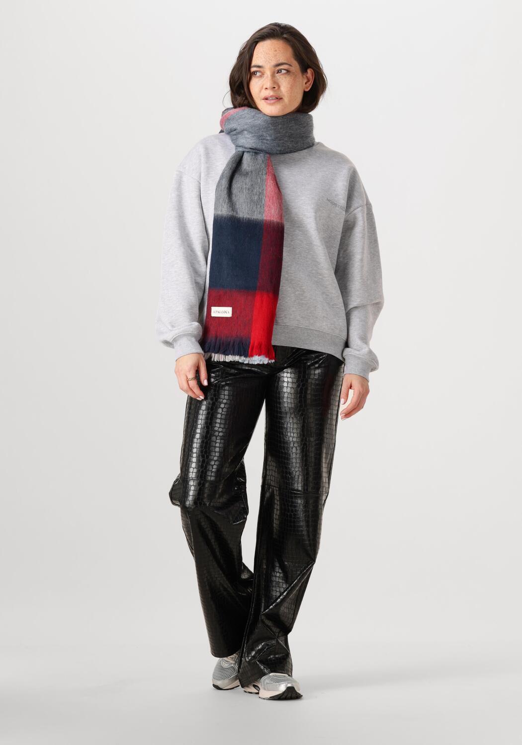 Multi ALPACA LOCA Sjaal BLOCKED SCARF - large