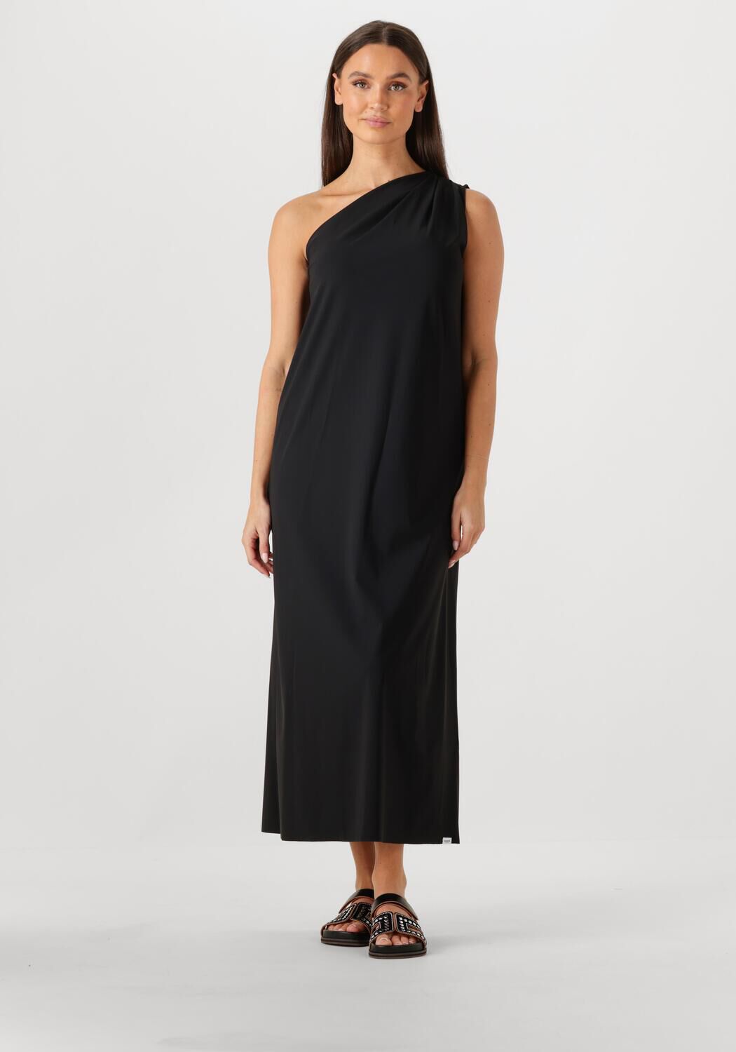 PENN & INK Dames Jurken Dress One Shoulder Zwart