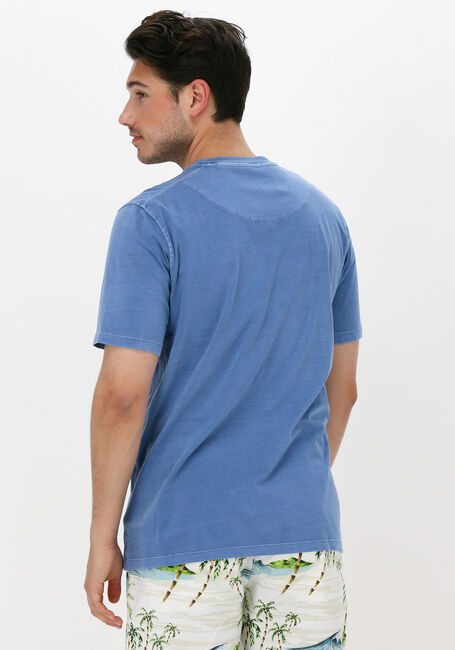 Lichtblauwe SCOTCH & SODA T-shirt GARMENT-DYED CREWNECK TEE WITH EMBROIDERY LOGO - large