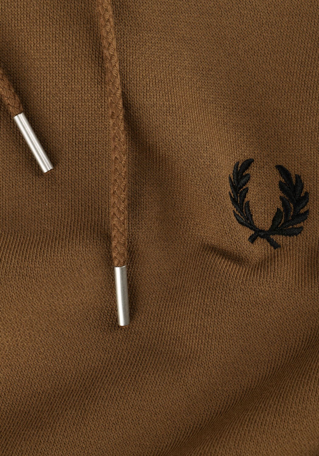 Camel FRED PERRY Truien/vesten TIPPED HOODED SWEATSHIRT - large