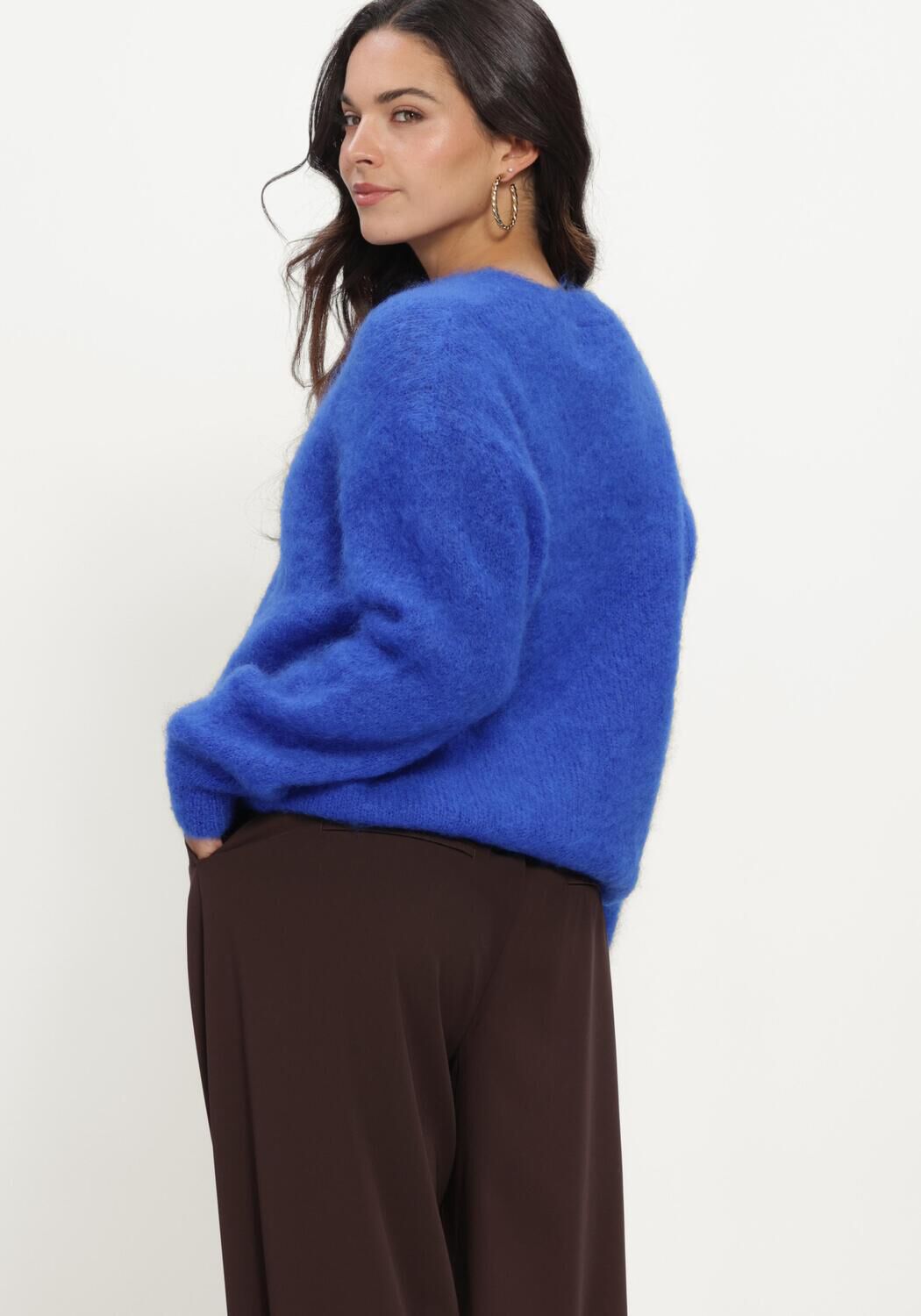 Blauwe TWNS Trui BUTTONED V-NECK LONG-SLEEVE CARDIGAN - large