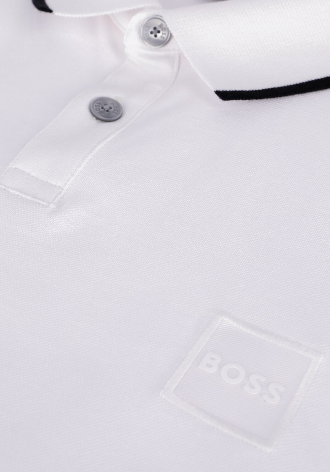 Witte BOSS ORANGE Polo PASSERTIP - large
