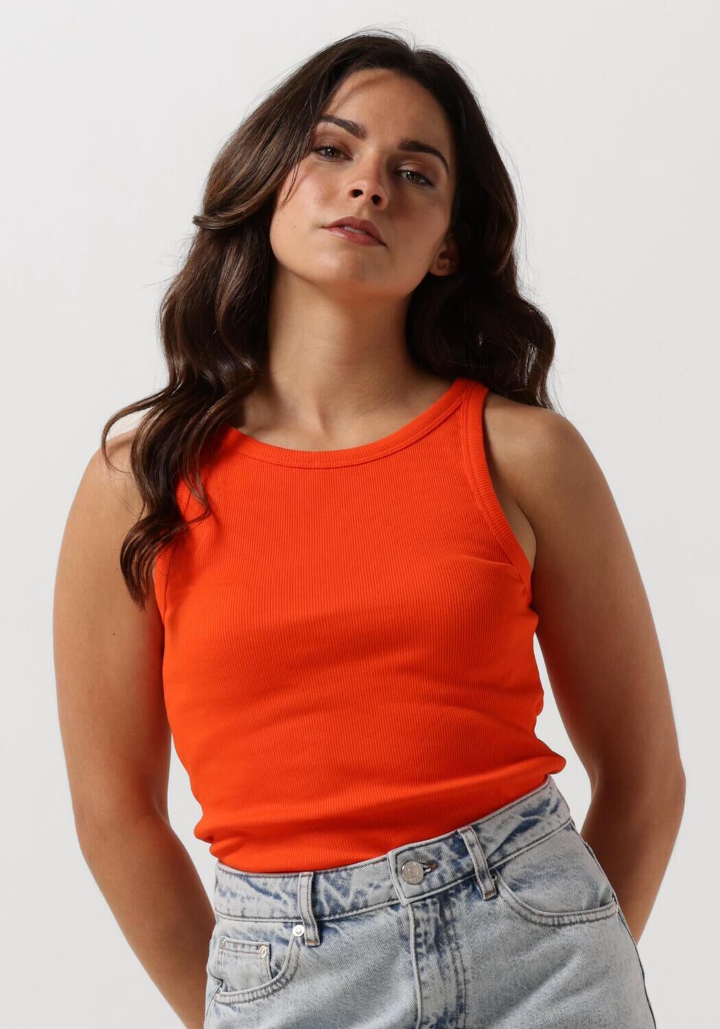 GESTUZ Dames Tops & T-shirts Drewgz Sl Top Oranje