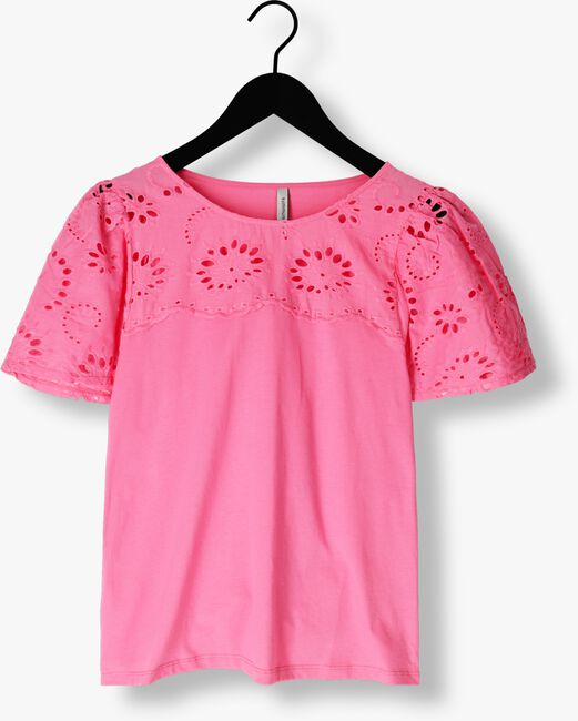 Roze SUMMUM T-shirt TOP JERSEY AND BRODERIE MIX - large