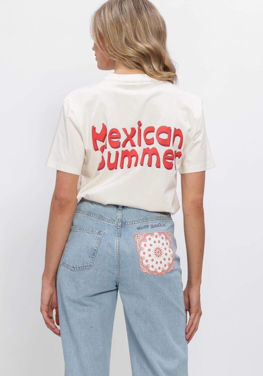 Witte HARPER & YVE T-shirt MEXICANBACK-SS - large