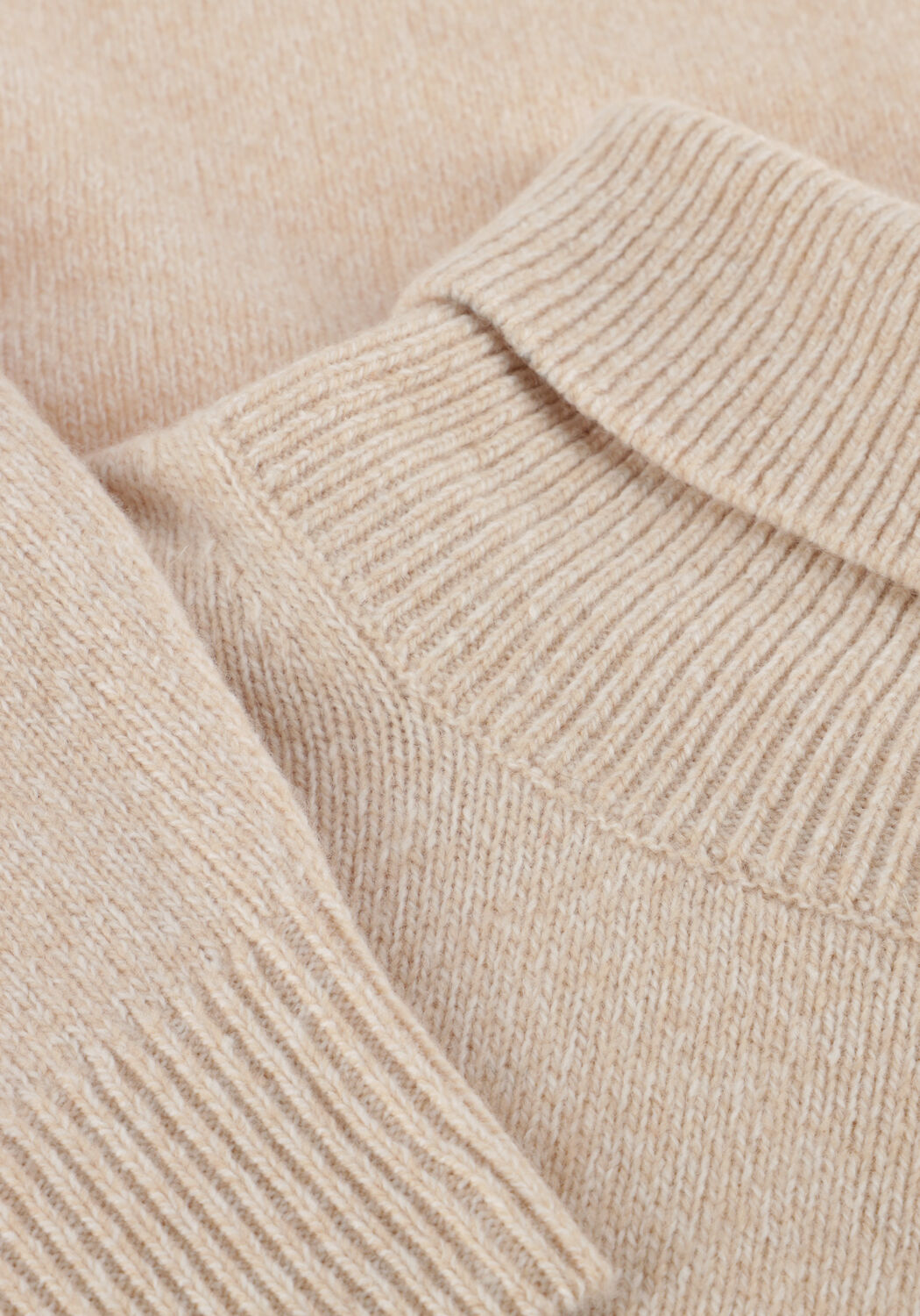 Beige PROFUOMO Trui PULLOVER ROLL NECK WOOL BLEND - large