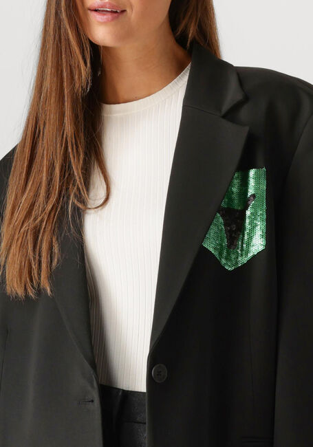 Zwarte ALIX THE LABEL Blazer LADIES WOVEN SEQUIN POCKET BLAZER - large