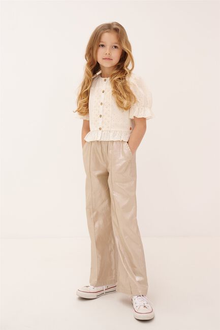 Goudkleurig NONO Wijde broek SAYLA STRETC TWILL PANTS - large