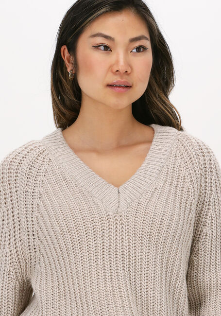 Beige OBJECT Trui JAMALIA L/S KNIT PULLOVER - large