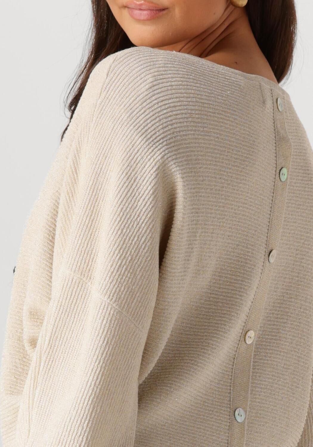 NUKUS Dames Truien & Vesten Batwing Pullover Lurex Gebroken Wit