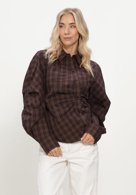 Bruine NOTRE-V Blouses NV-ISA BIG CHECK - large