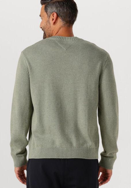 Groene TOMMY JEANS Trui TJM REG MELANGE FLAG SWEATER - large