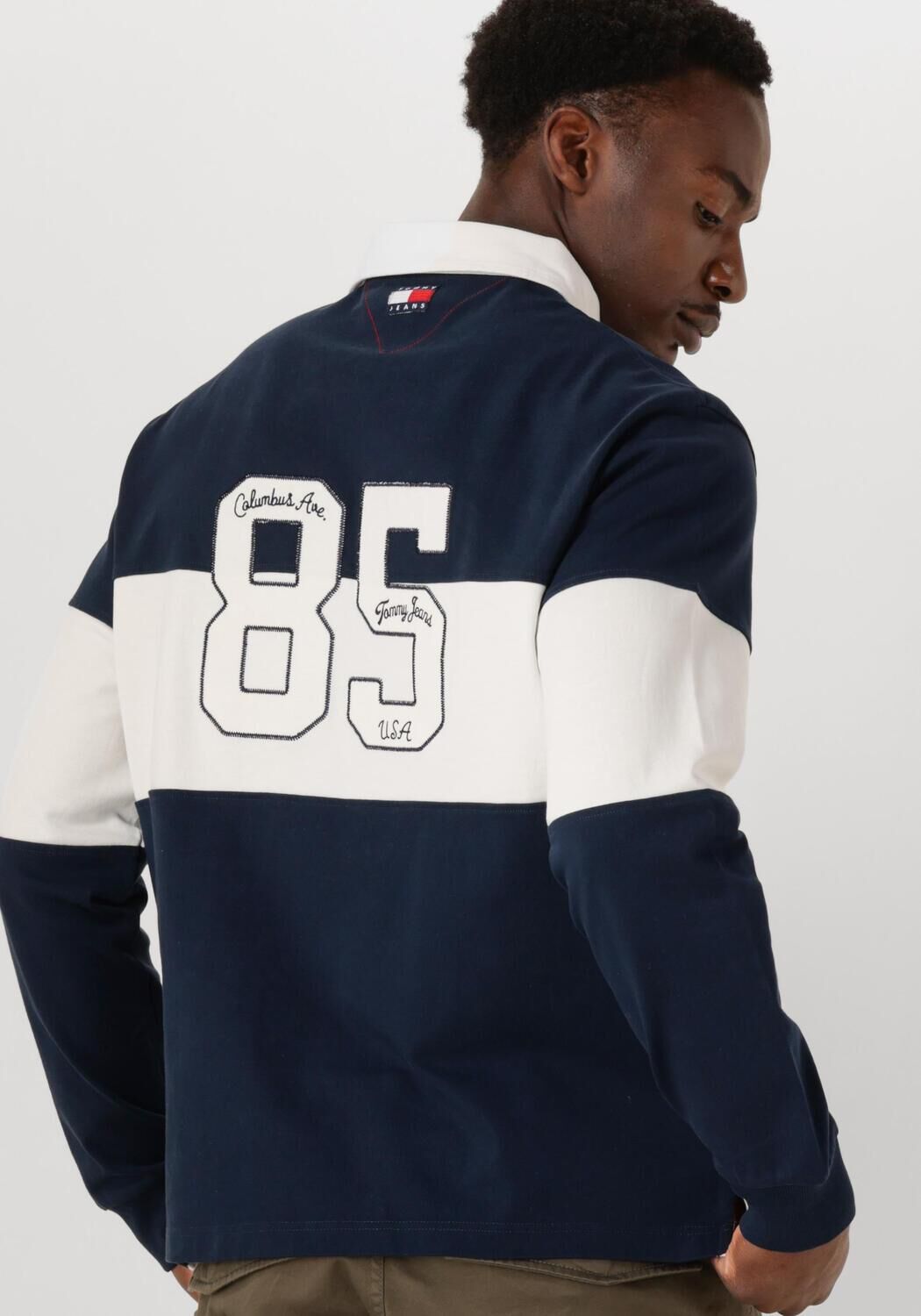 TOMMY JEANS Heren Polo's & T-shirts Tjc Colorblock Rugby Donkerblauw