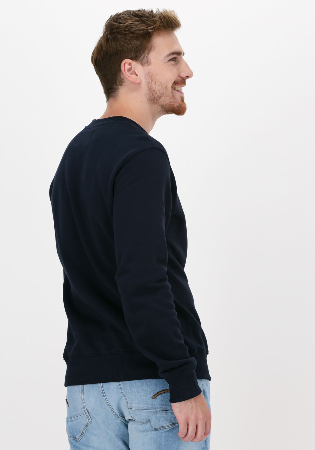 Blauwe CALVIN KLEIN Sweater ICONIC MONOGRAM CREWNECK | Omoda
