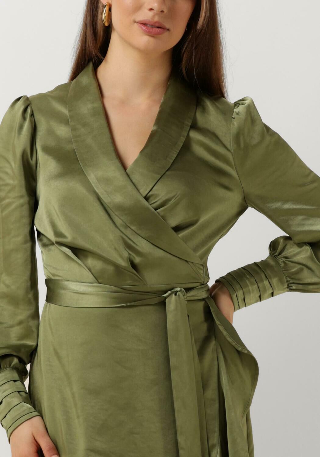 NOTRE-V Dames Jurken Nv-dorissa Satin Dress Groen