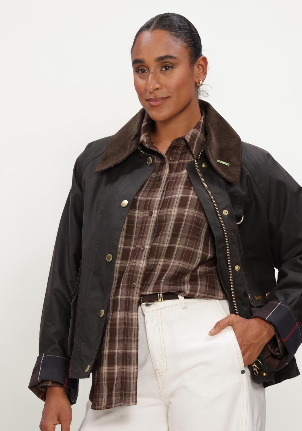 Groene BARBOUR Jack ICONS MODERN SPEY WAX JACKET - large