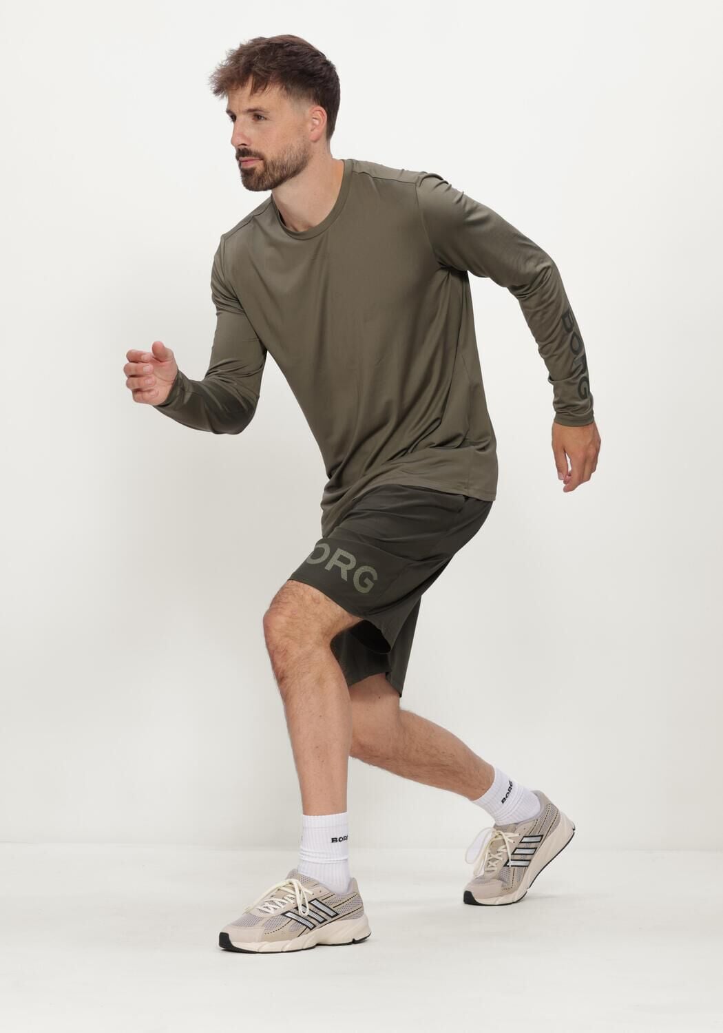BJORN BORG Heren Broeken Borg 6 Shorts Khaki