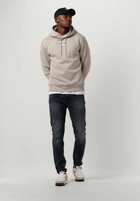 Grijze CALVIN KLEIN Sweater MONOLOGO HOODIE Grijze CALVIN KLEIN Sweater MONOLOGO HOODIE - large