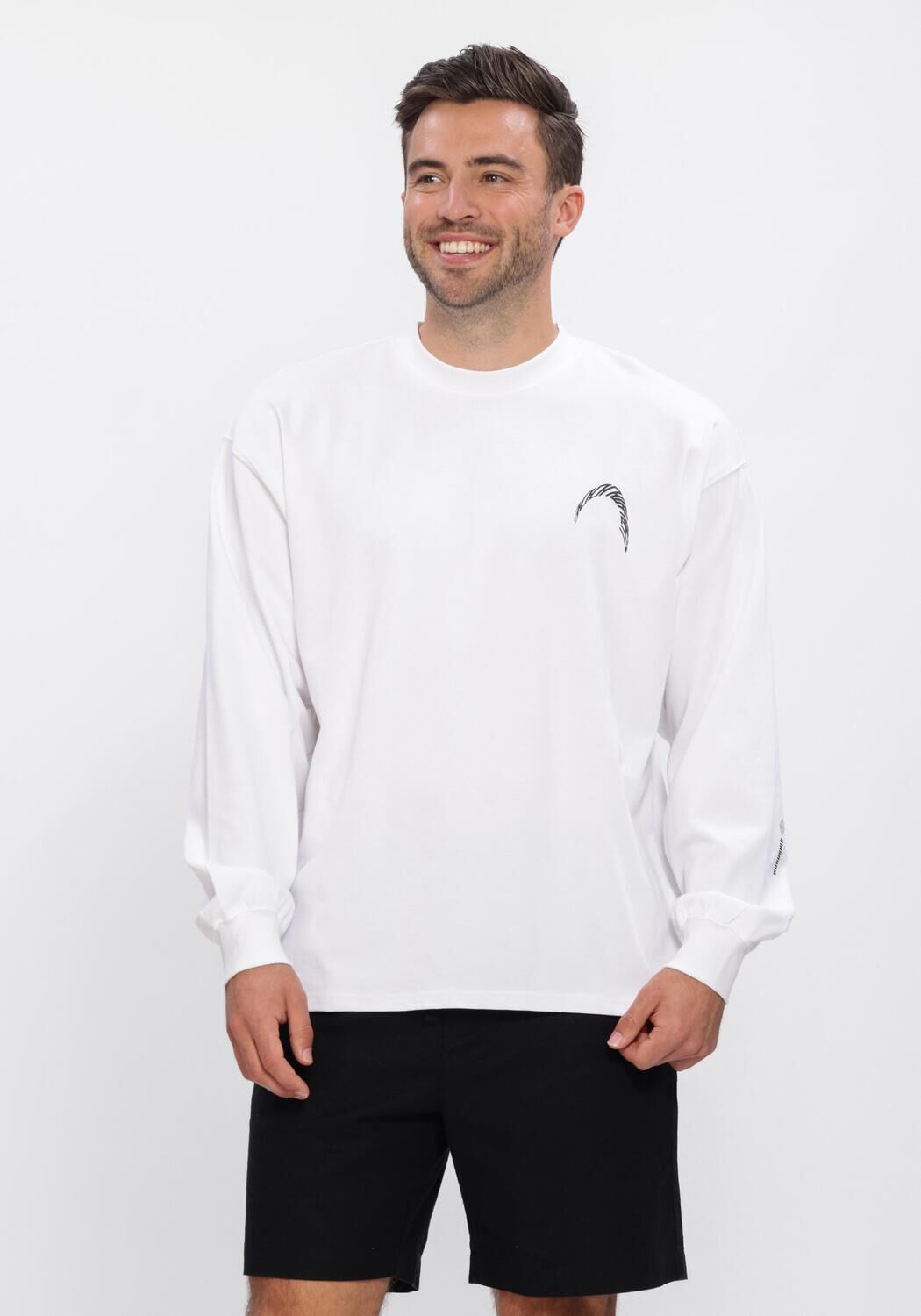 Witte WOODBIRD T-shirt WBBEAM LS WARP TEE - large