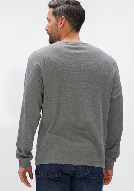 Grijze CALVIN KLEIN Trui LS WAFFLE BADGE CREWNK TEE - large