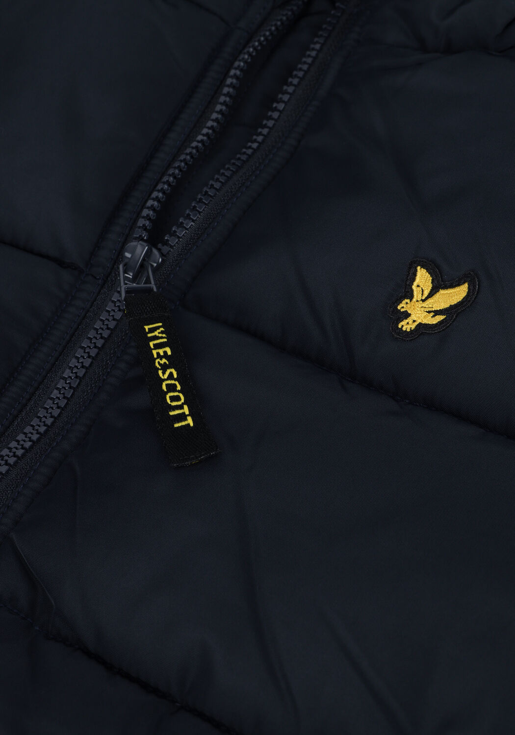 Donkerblauwe LYLE & SCOTT Gewatteerde jas QUILTED PUFFER COAT - large