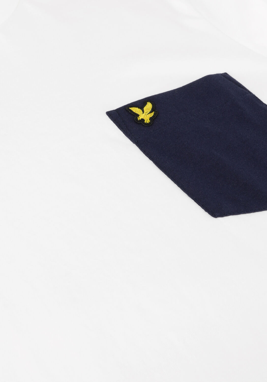 Witte LYLE & SCOTT T-shirt CONTRAST POCKET T-SHIRT - large