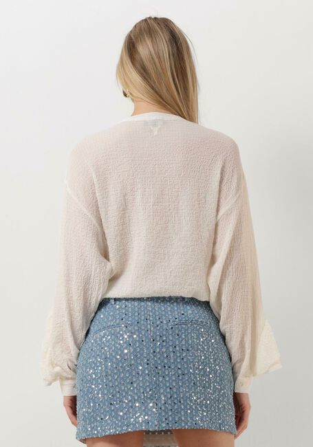 Ecru ALIX THE LABEL Blouses LADIES WOVEN STRUCTURED CHIFFON RUFFLE BLOUSE - large