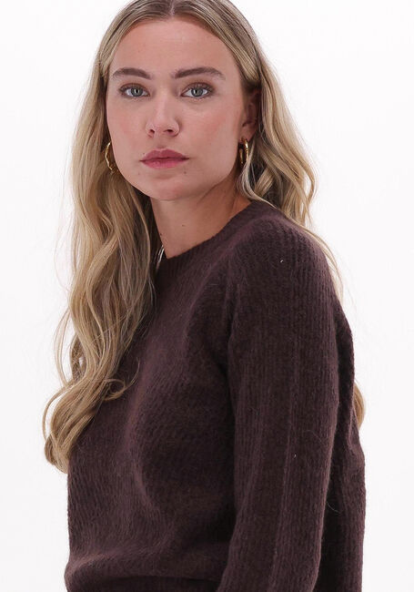 Bruine Y.A.S. Trui YASALVA LS O-NECK KNIT PULLOVER - large